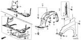 Diagram for 2016 Honda Accord Wheelhouse - 74100-T2A-A01