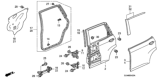 Diagram for 2008 Honda Fit Door Check - 72840-SAA-J01