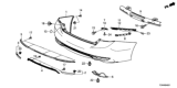 Diagram for Honda Accord Hybrid Bumper - 04715-T3W-A50ZZ