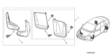 Diagram for 2011 Honda Insight Mud Flaps - 08P00-TM8-100