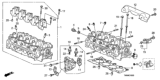 Diagram for 2010 Honda Insight Cylinder Head - 12100-RBJ-000