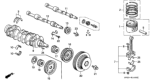 Diagram for Honda Accord Pistons - 13020-P0A-000