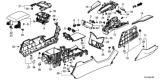Diagram for Honda Clarity Electric Center Console Base - 83403-TRT-003ZA