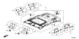 Diagram for Honda Accord Hybrid Sun Visor - 83280-T2F-A51ZA
