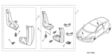 Diagram for Honda CR-Z Mud Flaps - 08P08-SZT-100R1