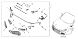 Diagram for Honda Insight Headlight Switch - 35255-TVA-X41