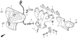 Diagram for 1998 Honda Civic Exhaust Manifold - 18100-PEM-G00