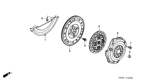 Diagram for 2003 Honda Civic Pressure Plate - 22300-PND-003