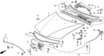 Diagram for 1992 Honda Prelude Hood Latch - 74120-SS0-003