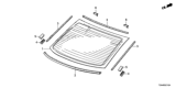 Diagram for Honda Accord Windshield - 73211-T2F-A01