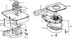 Diagram for 1976 Honda Accord Intake Manifold Gasket - 17106-671-670
