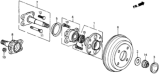 Diagram for Honda CRX Brake Drum - 42610-SB2-760