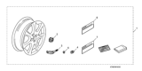 Diagram for 2013 Honda Fit Wheel Cover - 08W16-S5T-300A2