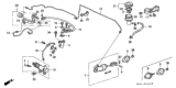 Diagram for 1990 Honda Accord Clutch Hose - 46960-SM4-A02