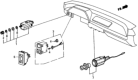 Diagram for 1987 Honda CRX Cigarette Lighter - 39600-SB2-681