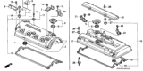 Diagram for 1996 Honda Civic Valve Cover Gasket - 12341-P2F-A00