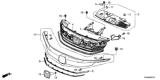 Diagram for 2016 Honda Accord Grille - 71121-T2F-A51