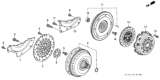 Diagram for 2001 Honda CR-V Flywheel - 22100-P75-005