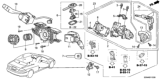 Diagram for Honda Element Ignition Lock Cylinder - 06351-SDA-A60