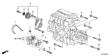 Diagram for Honda CR-Z Idler Pulley - 31180-RBJ-003