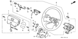 Diagram for 1995 Honda Civic Steering Column Cover - 78518-SR4-A81ZE
