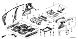 Diagram for Honda Fit Floor Pan - 65530-T5A-A00ZZ