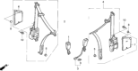 Diagram for Honda Del Sol Seat Belt Buckle - 04813-SR2-C05ZA