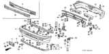 Diagram for 1991 Honda CRX Bumper - 71501-SH2-A01ZZ