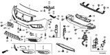 Diagram for 2017 Honda Civic Grille - 71102-TBA-A10