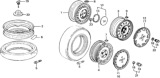 Diagram for 1989 Honda Accord Spare Wheel - 42700-SE0-A22