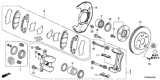 Diagram for Honda Accord Hybrid Brake Pad Set - 45022-T3Z-A01