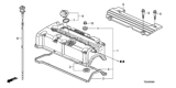 Diagram for 2008 Honda Accord Dipstick - 15650-R44-A01