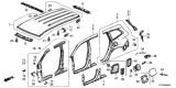 Diagram for 2017 Honda Pilot Fuel Door - 63910-TG7-A00ZZ