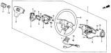 Diagram for 1988 Honda Prelude Steering Wheel - 78510-SF1-A13ZA