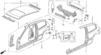 Diagram for 1994 Honda Civic Fuel Door - 63910-SR3-000ZZ