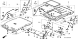 Diagram for 1995 Honda Accord Sun Visor Clip - 88217-SM4-000ZP