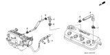 Diagram for Honda Prelude PCV Hose - 11856-PT2-000