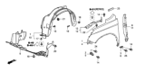 Diagram for Honda CR-V Wheelhouse - 74100-SXS-A00