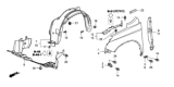 Diagram for 2008 Honda CR-V Wheelhouse - 74100-SXS-A00