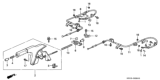 Diagram for 1998 Honda Prelude Parking Brake Cable - 47560-S30-003