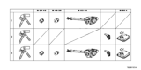Diagram for Honda Ridgeline Ignition Lock Cylinder - 06350-T6Z-A01