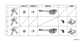 Diagram for 2017 Honda Ridgeline Ignition Lock Cylinder - 06350-T6Z-A01