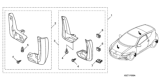 Diagram for Honda CR-Z Mud Flaps - 08P00-SZT-100A