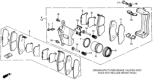 Diagram for Honda Prelude Brake Pad Set - 45022-SD4-010