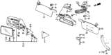 Diagram for Honda CRX Sun Visor Clip - 88217-SB2-000ZH
