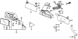 Diagram for 1984 Honda Prelude Car Mirror - 88140-SB0-023ZA