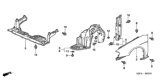 Diagram for 2005 Honda Civic Wheelhouse - 74101-S5A-J01