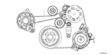 Diagram for 2018 Honda Accord Drive Belt & V Belt - 31110-6B2-A01