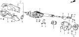 Diagram for 1989 Honda Prelude Steering Column Cover - 77361-SF1-013ZA