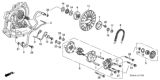 Diagram for 2000 Honda Civic Oil Pump - 25100-P4V-345